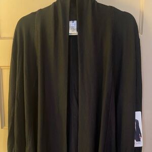 Black Open Front Cardigan